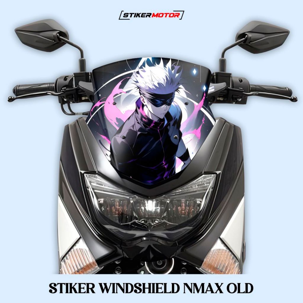 Stiker Winshield Nmax Old Gojo Satoru Bahan Anti Air Sudah Dilaminasi Banyak Variasi Sticker Setiker