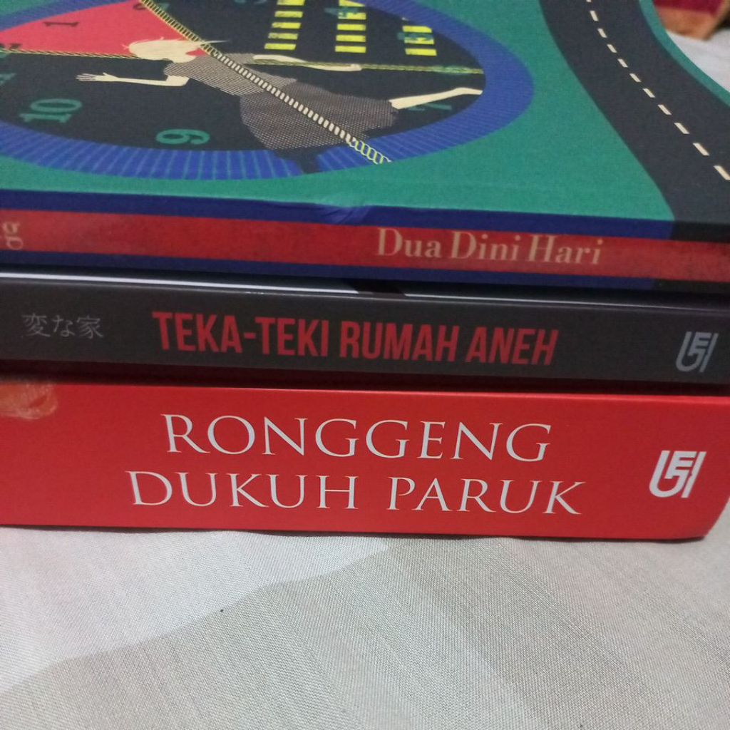 (preloved) buku ronggeng dukuh paruk hard cover, dua dini hari, teka-teki rumah aneh