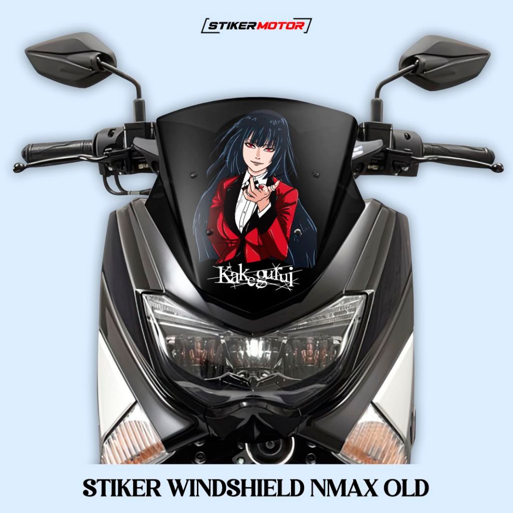 Stiker Winshield Nmax Old Yumeko Kakegurui Bahan Anti Air Sudah Dilaminasi Banyak Variasi Sticker Se
