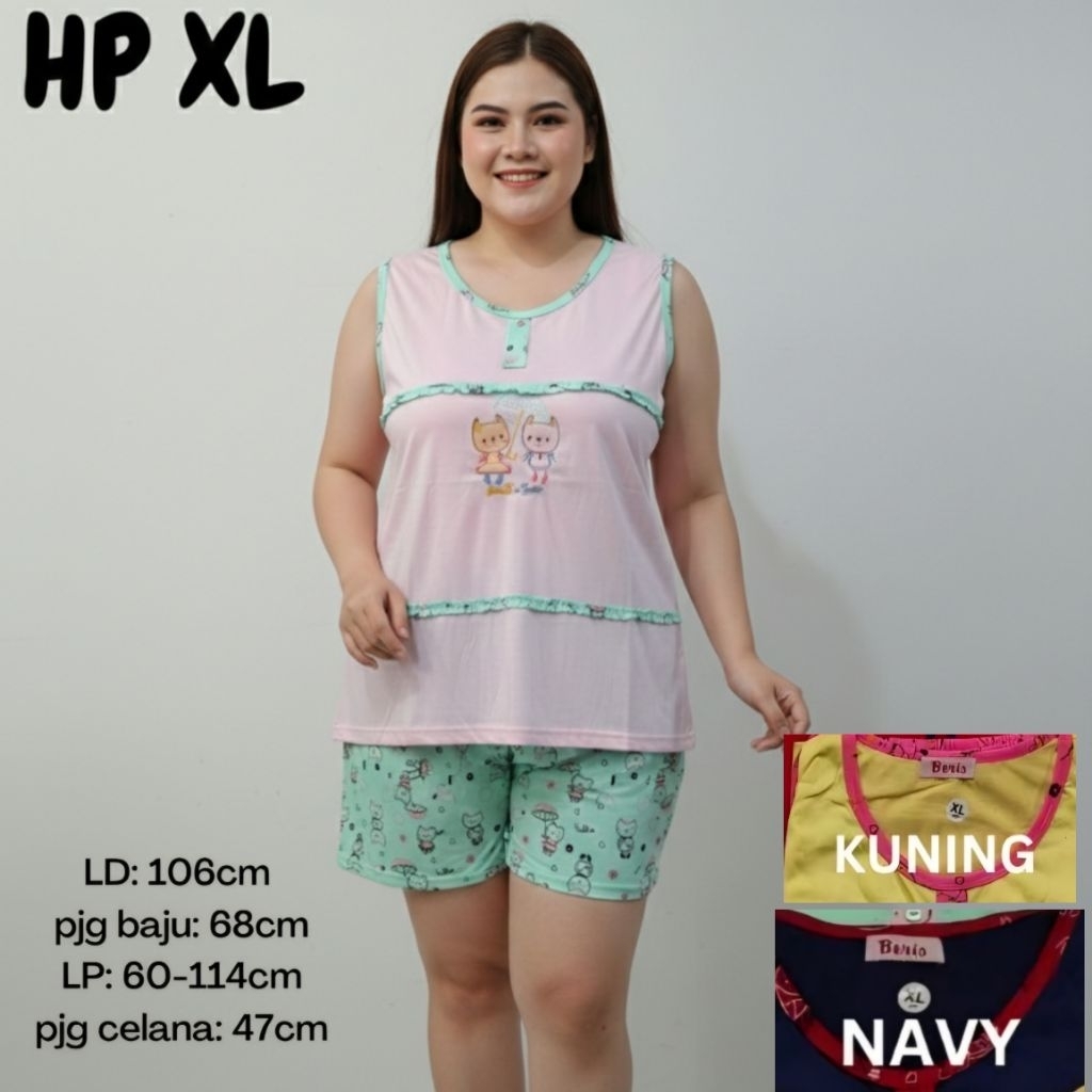 BAJU TIDUR BERIS HP XL baju tidur yukensi bahan kaos (umbrella cats)