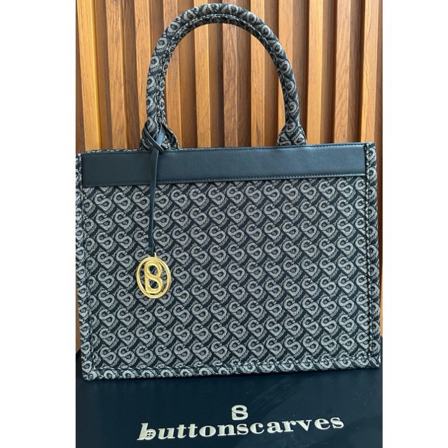 BUTTONSCARVES - Bimu Jacquard LARGE - Black