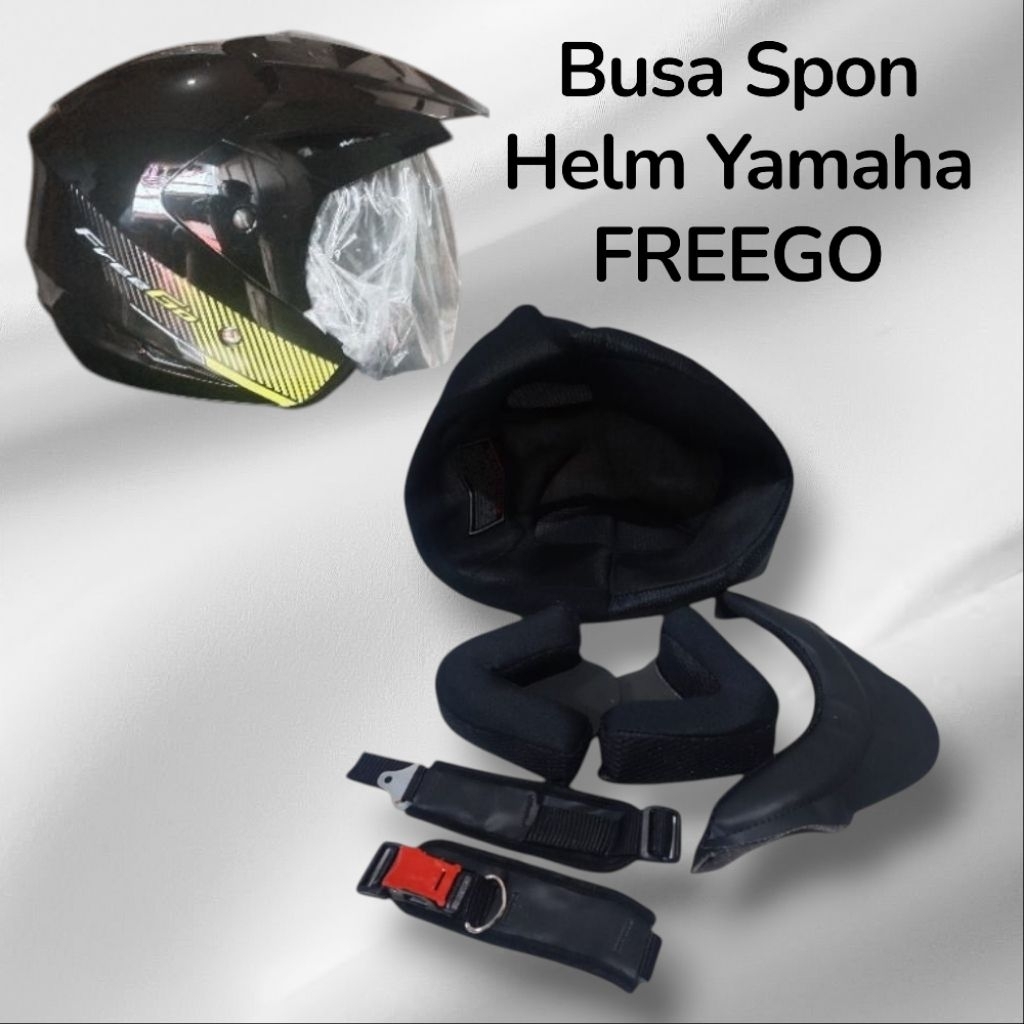 Busa Helm Fullset Spon Helm YAMAHA FREEGO Kumplit Dan Tali helm