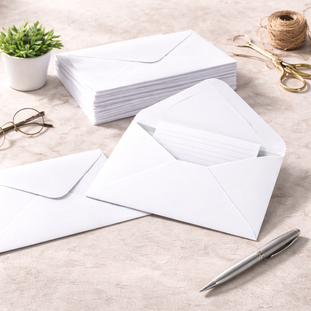 Amplop Putih Polos Premium | Kertas Tebal | Cocok Kantor, Sekolah & Undangan