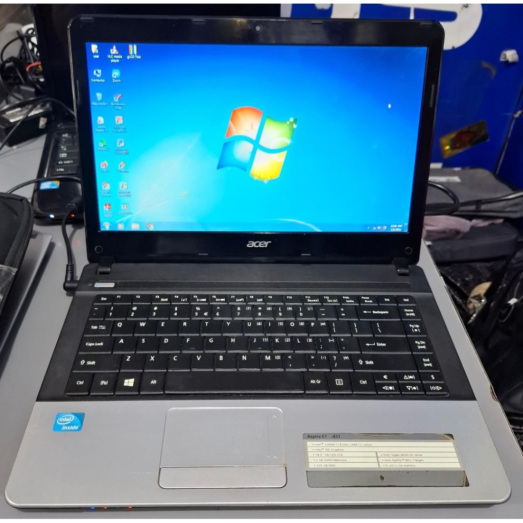 Acer E1 431 core i3 gen 2 ram 4 batre baru hd 500gb