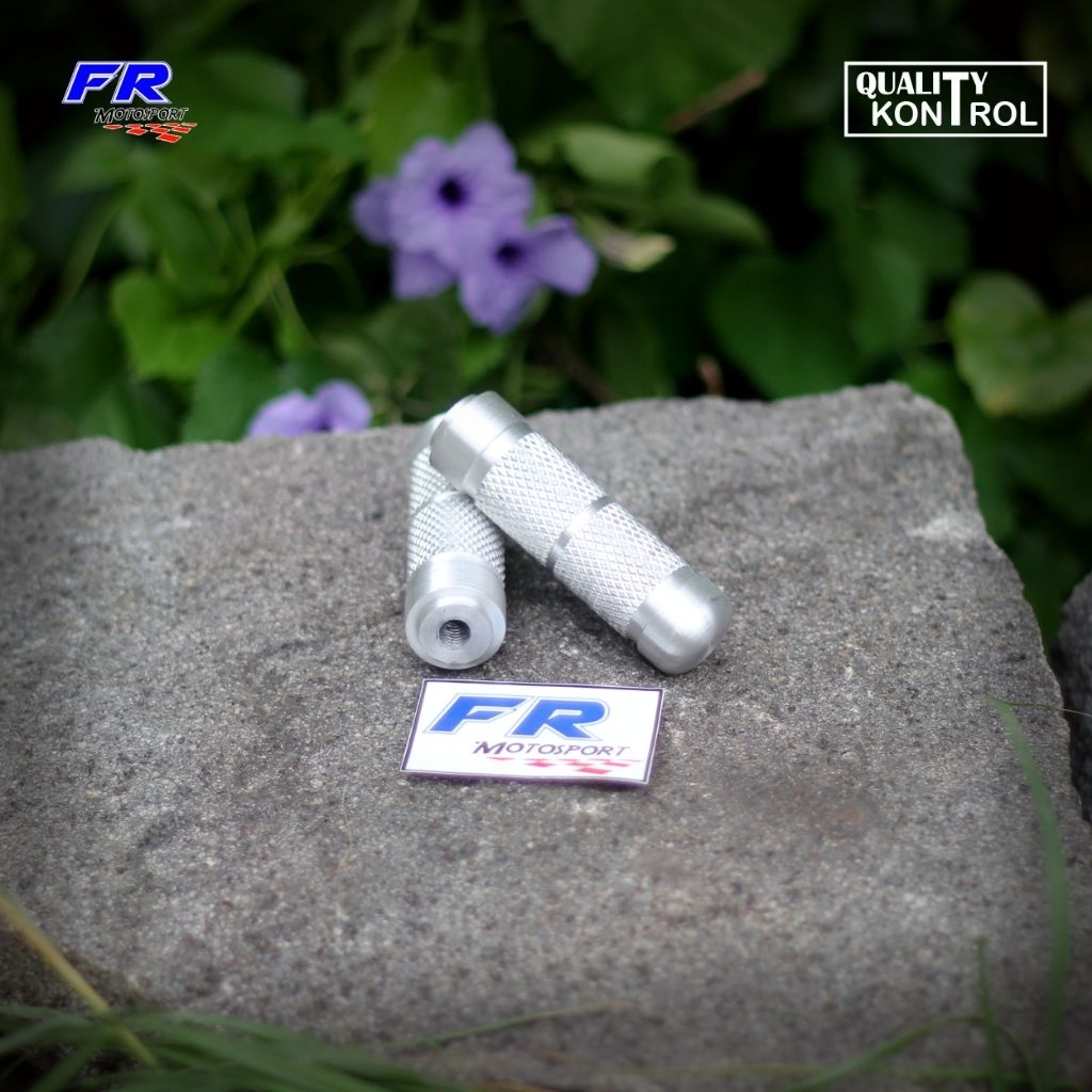 Jalu footstep duralium universal jalu pustep Model Lurus Ujung bulat underbone M8 Drat 12