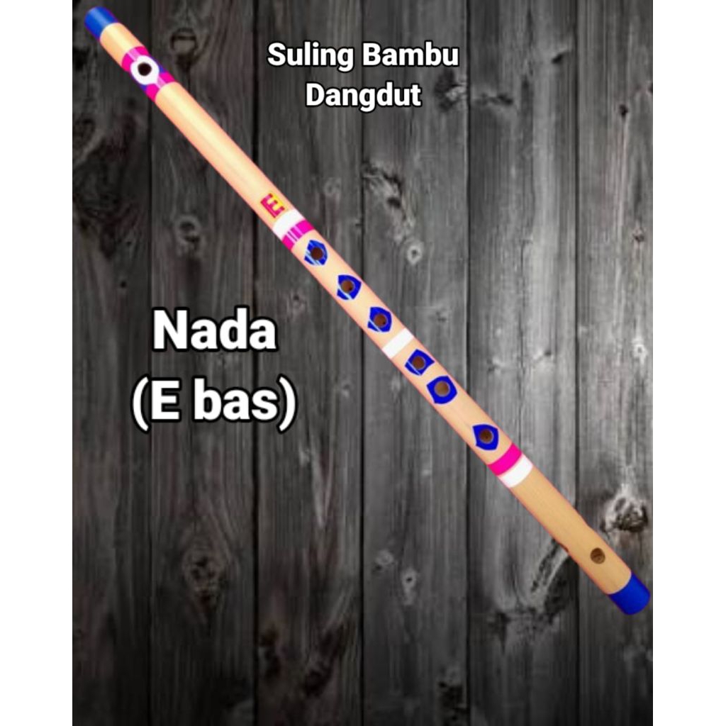Suling bambu dangdut nada E bas dari bahan bambu tamiang