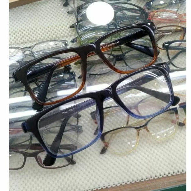 Paket Frame Kacamata 1057 + Lensa CRMC Bluray Photochromic Blue-crom