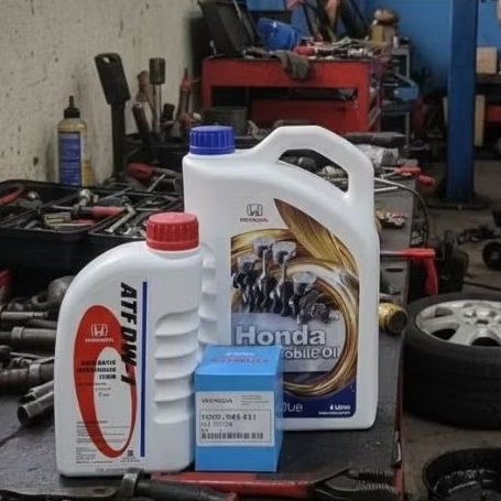 Paket Gantoli Oli Mobil Honda E-Pro Blue 5W-30 4 Liter ATF DW-1 Automatic Transmission Fluid 4 Liter