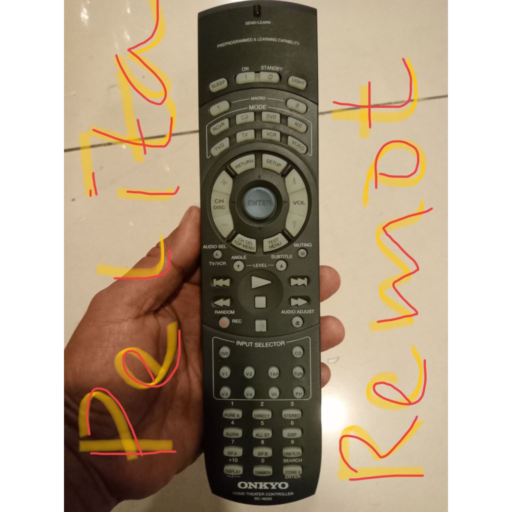 REMOT AMPLIFIER RECEIVER ONKYO ORIGINAL TERLENGKAP