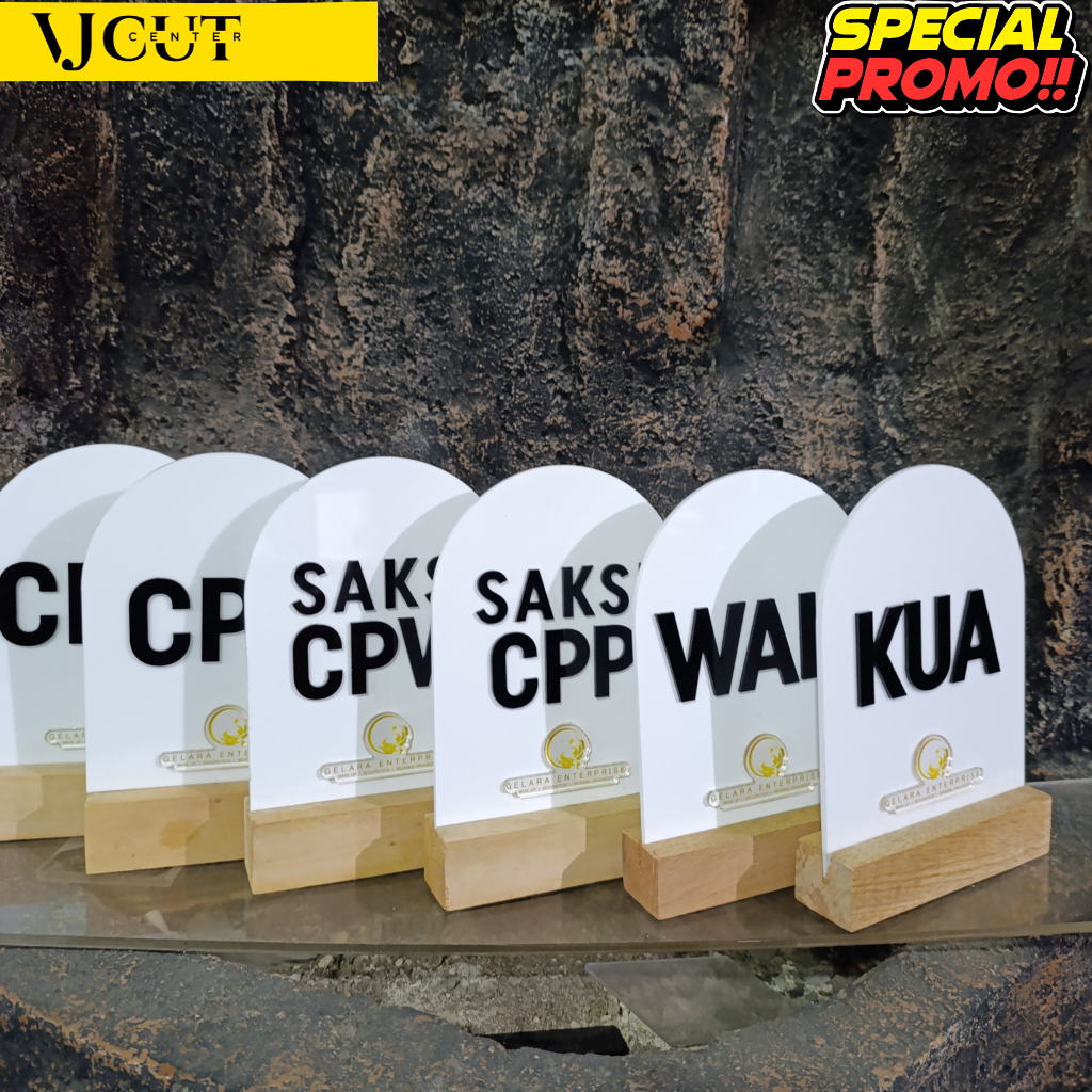 nomor meja cafe | nomor meja akrilik custom | papan nama meja custom - VJCC