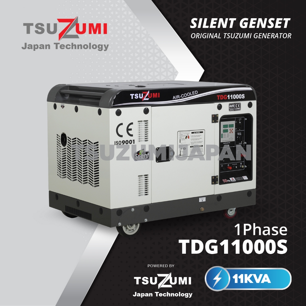 Genset Silent Solar 8000 Watt / Generator Tsuzumi TDG11000S
