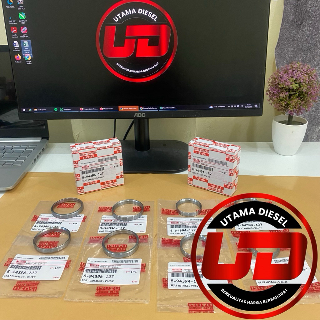 Seat Exhaust & Seat Intake Isuzu Elf NKR/NLR/NMR 1Set/8Pcs (8-94396-127/8-94394-127)