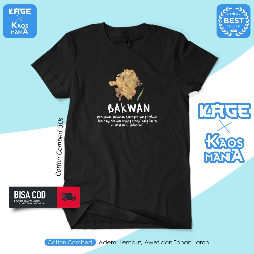 Kaos Bakwan Crispy Estetik - Baju Kaos Parodi Bakwan Hunter Cotton Combed 30s BERGAYA
