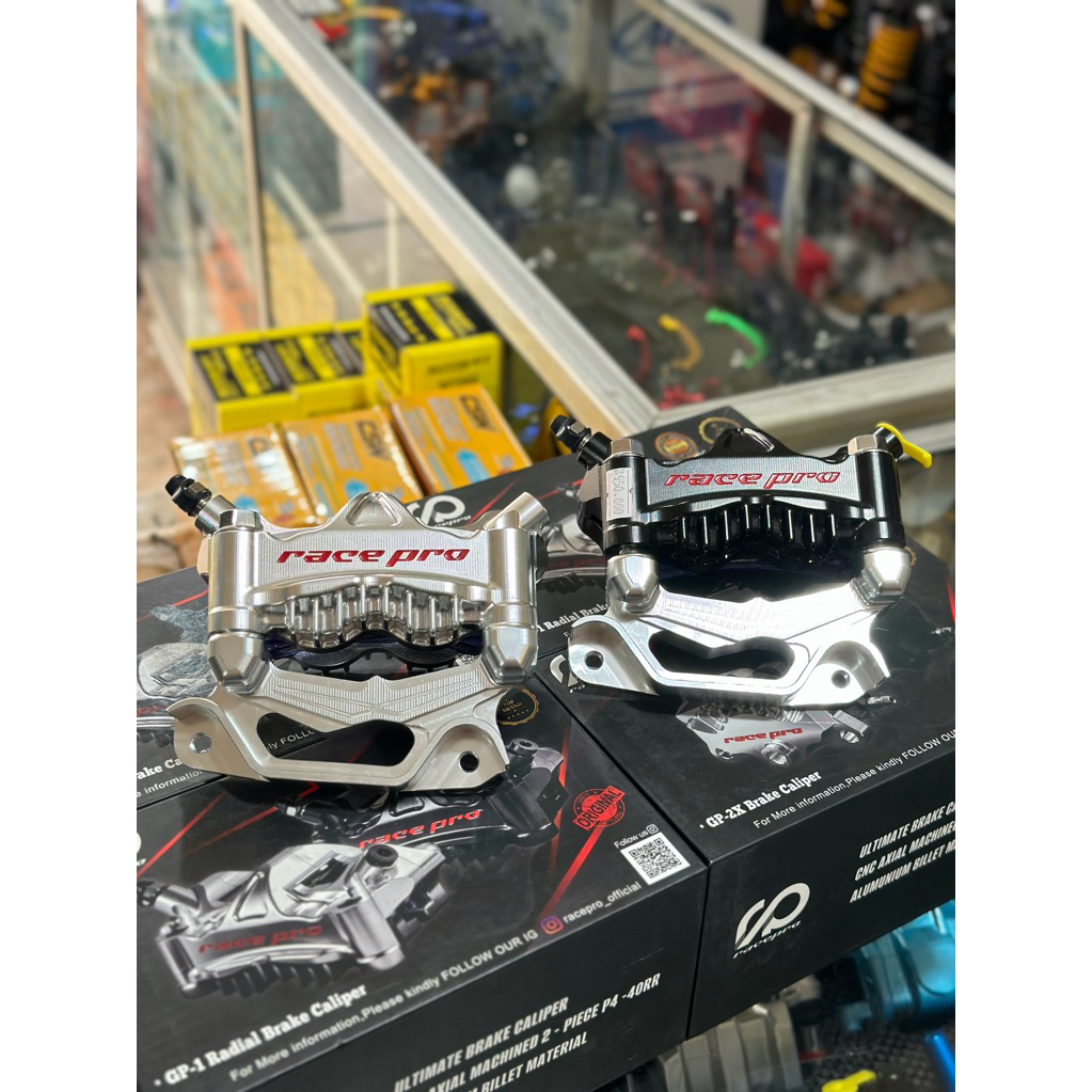 KALIPER RACE PRO GP1R 4P MONOBLOK & GPX2 2P ORIGINAL BLACK & SILVER BEAT SCOOPY VARIO NMAX AEROX LEX
