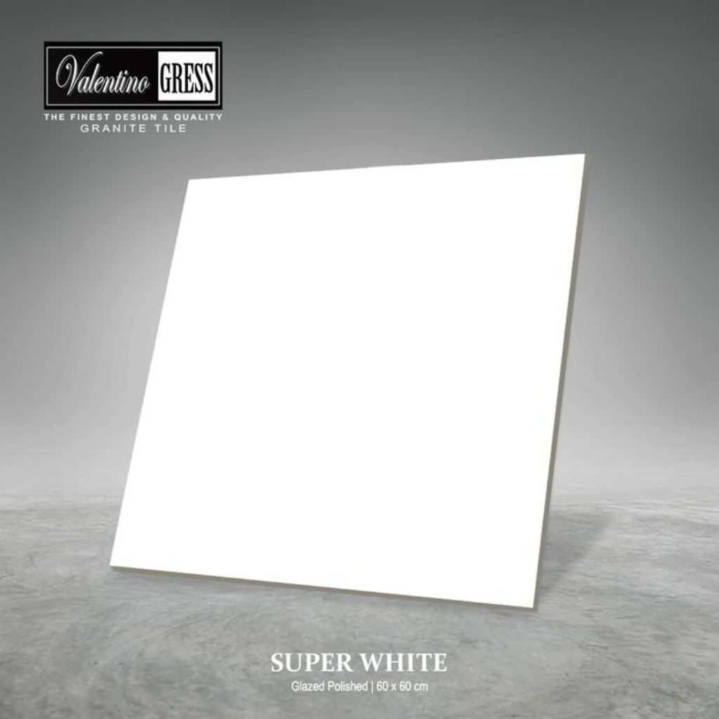 Granite 60x60 VALENTINO GRESS SUPER WHITE | Glazed polish