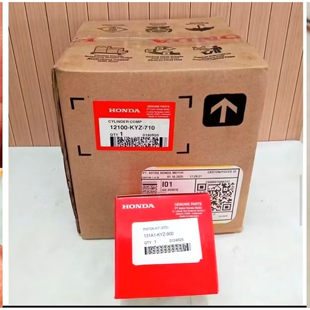 Blok Set Piston KYZ Supra X 125 Helm in Fi Blade 125 Fi Asli AHM Honda 12100KYZ710 131A1KYZ900/131A1