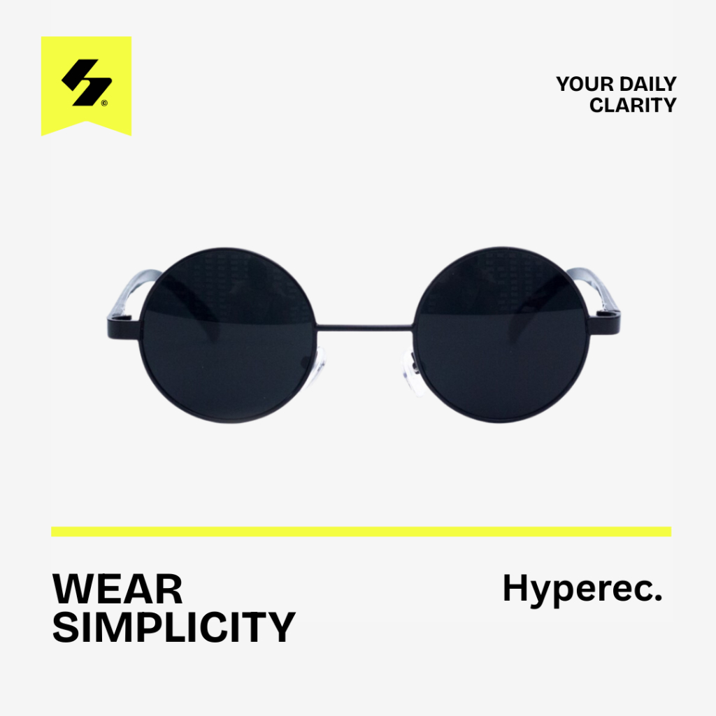 Kacamata John Lennon Bulat Hitam Retro Sunglasses Casual Pria Wanita 5001