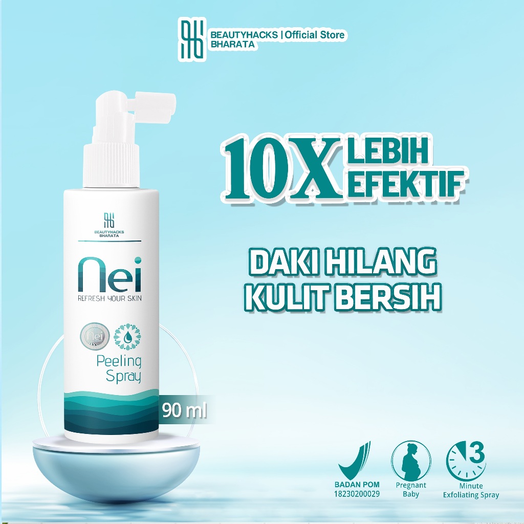 Penghilang Daki Membandel Seluruh Badan Leher Ampuh NEI Peeling Spray Original