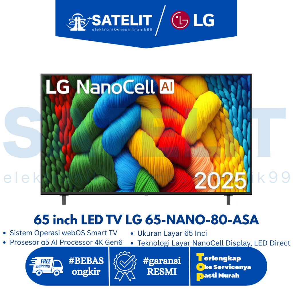 TELEVISI / LED TV / LG 65NANO80 / PROMO / MURAH