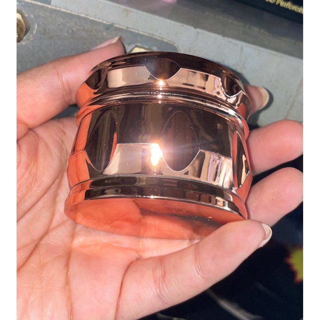 Jar Kosmetik Luxury Rose Gold Mirror - Wadah Cream Aesthetic - Pot Jar Aksesoris Mewah Properti Foto