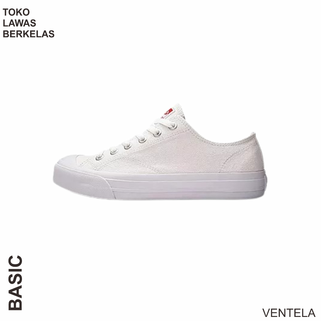 Sepatu Ventela Basic All White Low Cut - Ventela Shoes Full Putih Series Basic Sepatu Sekolah