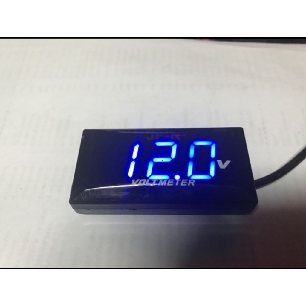 voltmeter Digital DC Aki wateresist biru Merk random sesuai stok ya volt meter digital motor