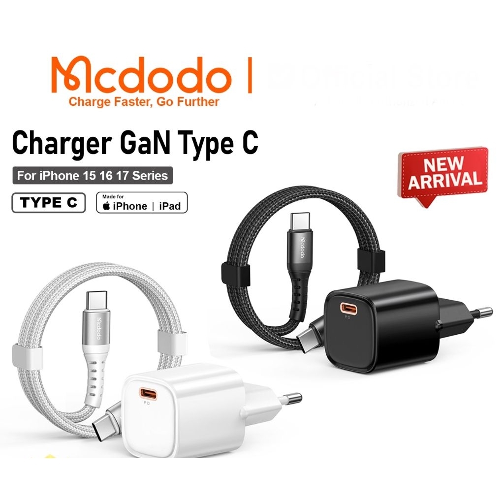 Mcdodo Charger 30W GaN + Kabel USB-C to USB-C