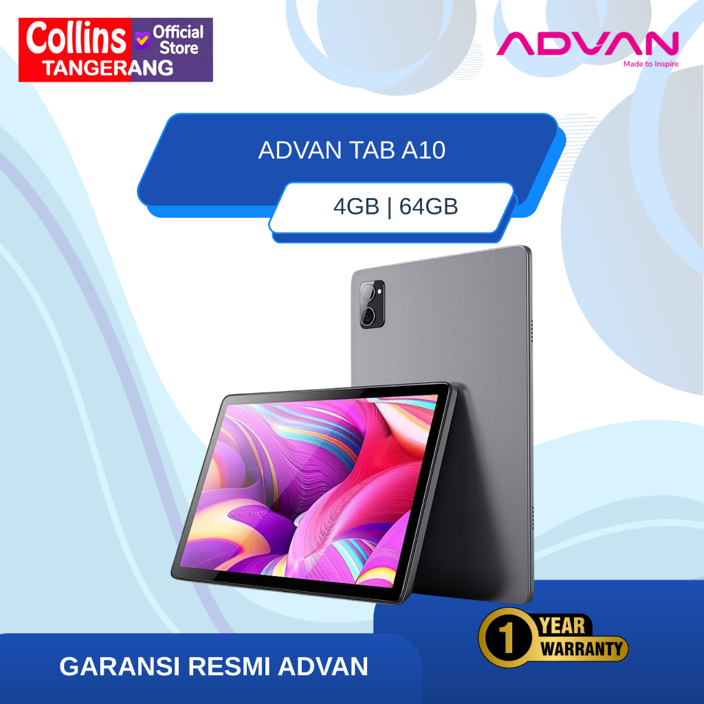 Advan Tab A10 WIFI ONLY RAM 4GB | 64GB Gray Garansi Resmi Advan