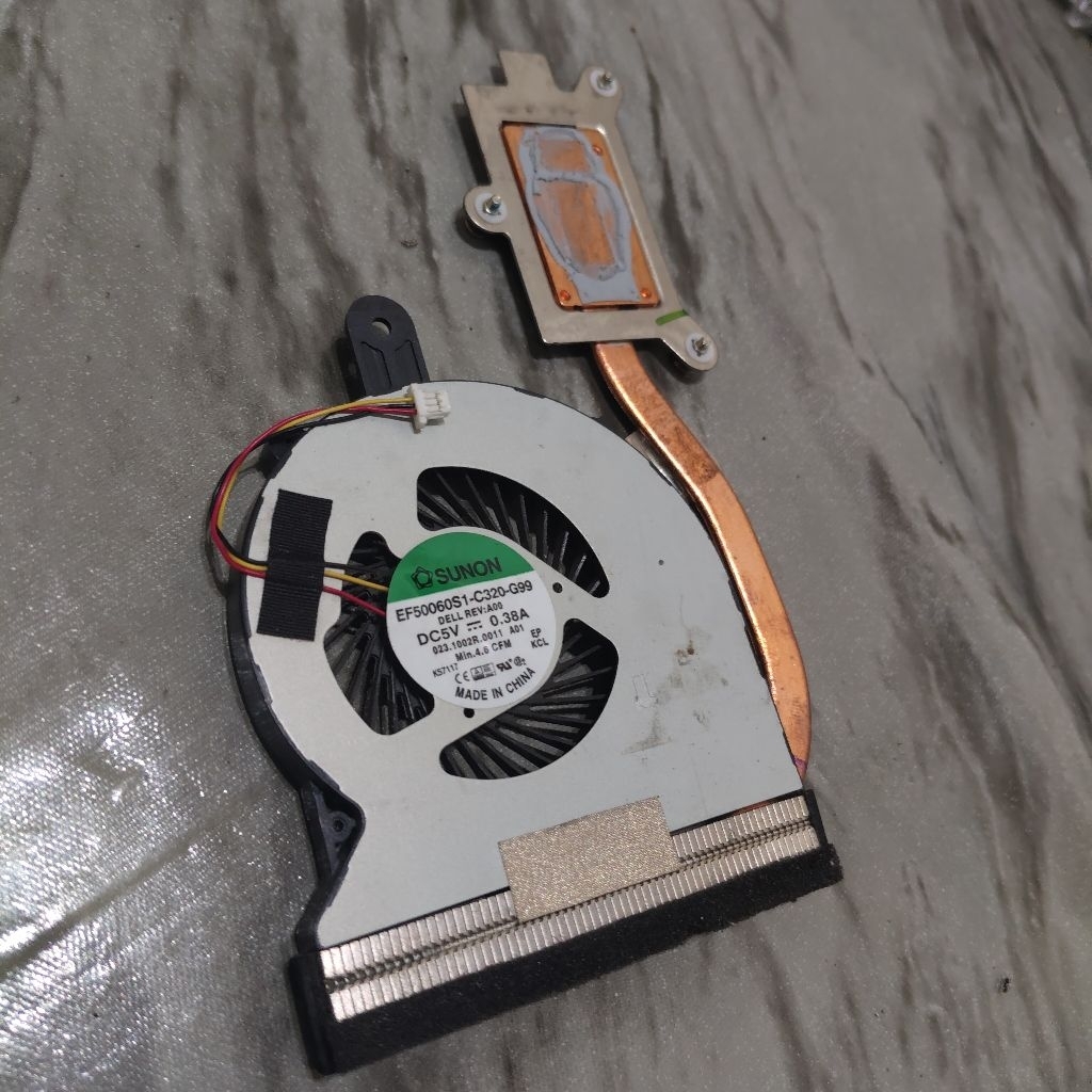 Heatsink fan laptop dell 3458