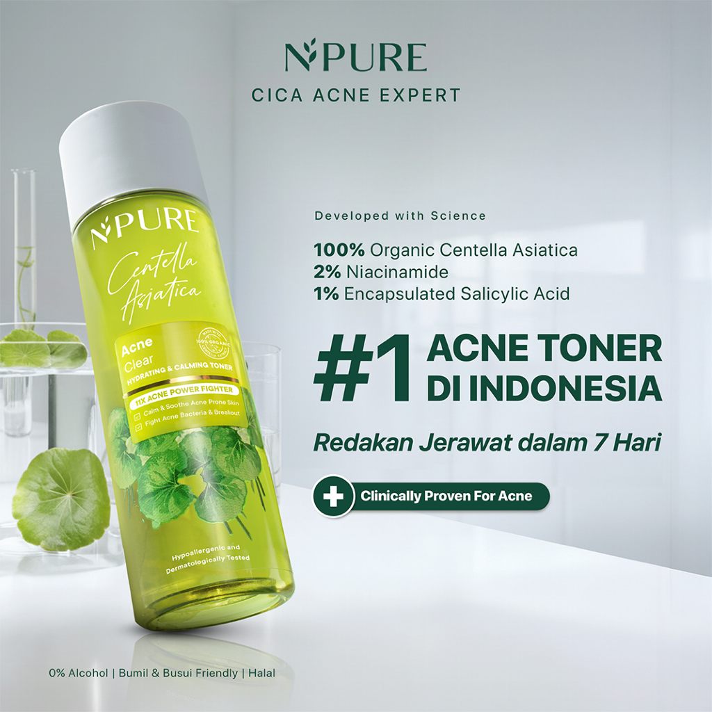 NPURE Cica Series - Cleanser / Toner / Serum / Moisturizer / Paket Kecantikan / Paket Skincare / Ski