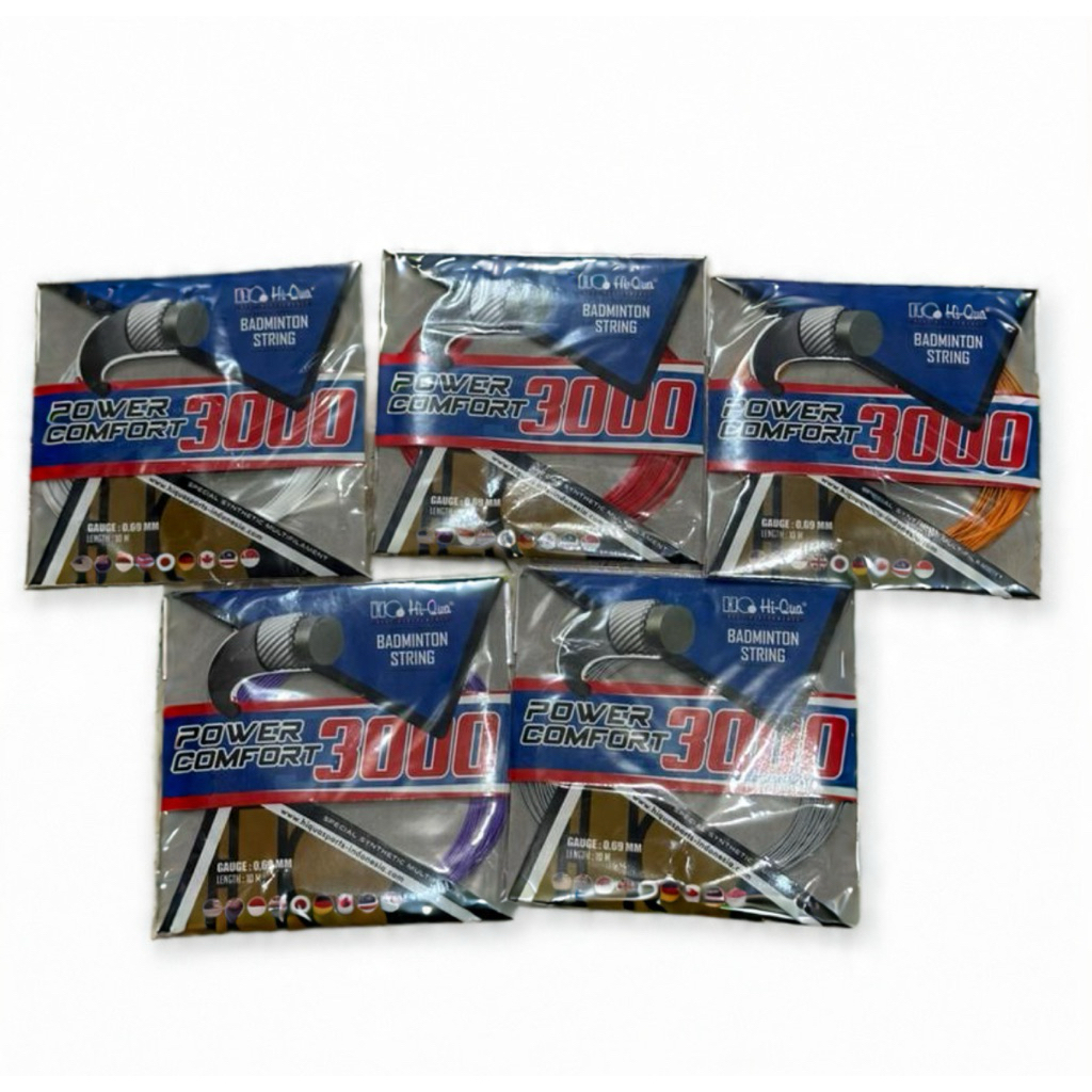 Senar Badminton Hi-Qua Power Comfort 3000 / Senar raket Hiqua Power Comfort 3000