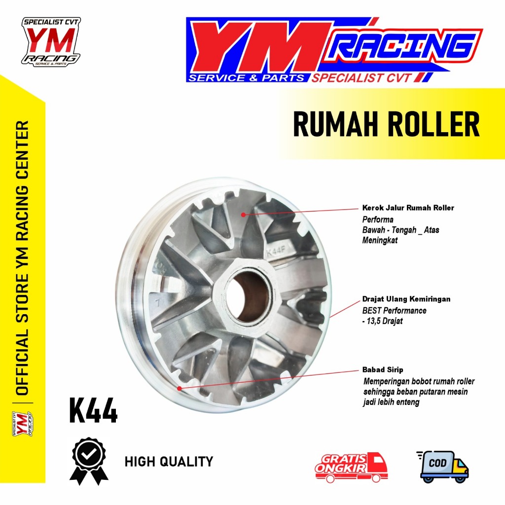 rumah roller beat fi / esp bubutan // beat street custom | beat pop big pulley | k44 [ scoopy esp # 