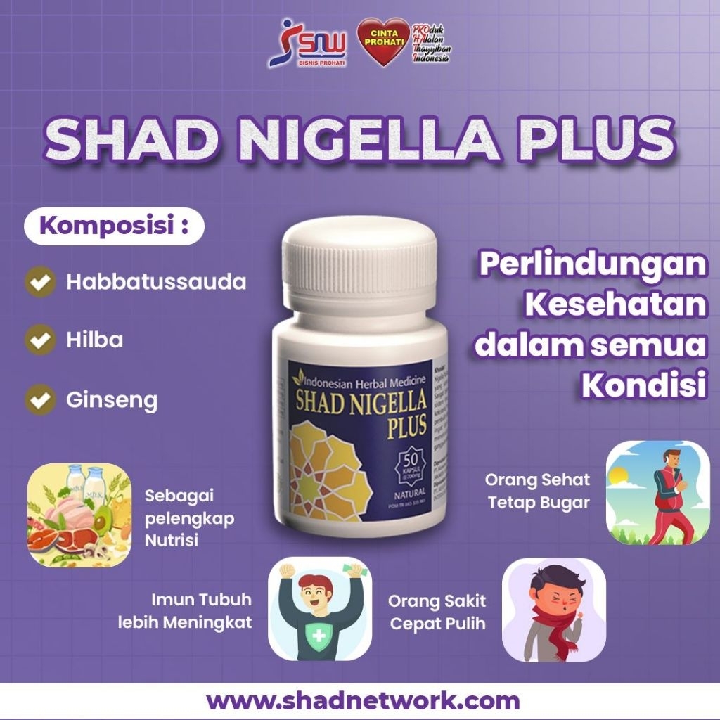 Shad Nigella Sativa plus (50 kapsul)
