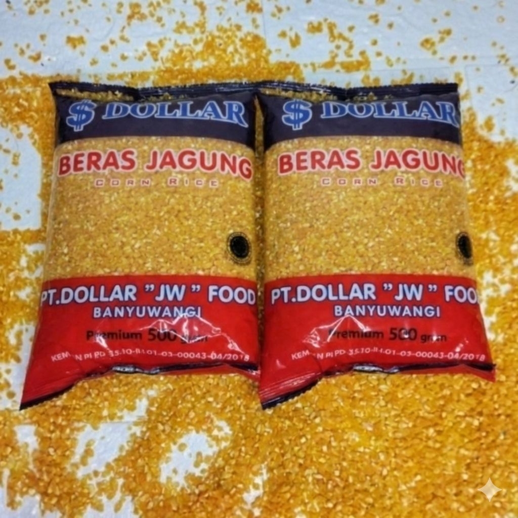 2 Bungkus Beras Jagung Dollar (1Kg) - Beras Jagung Dollar Termurah dan Super