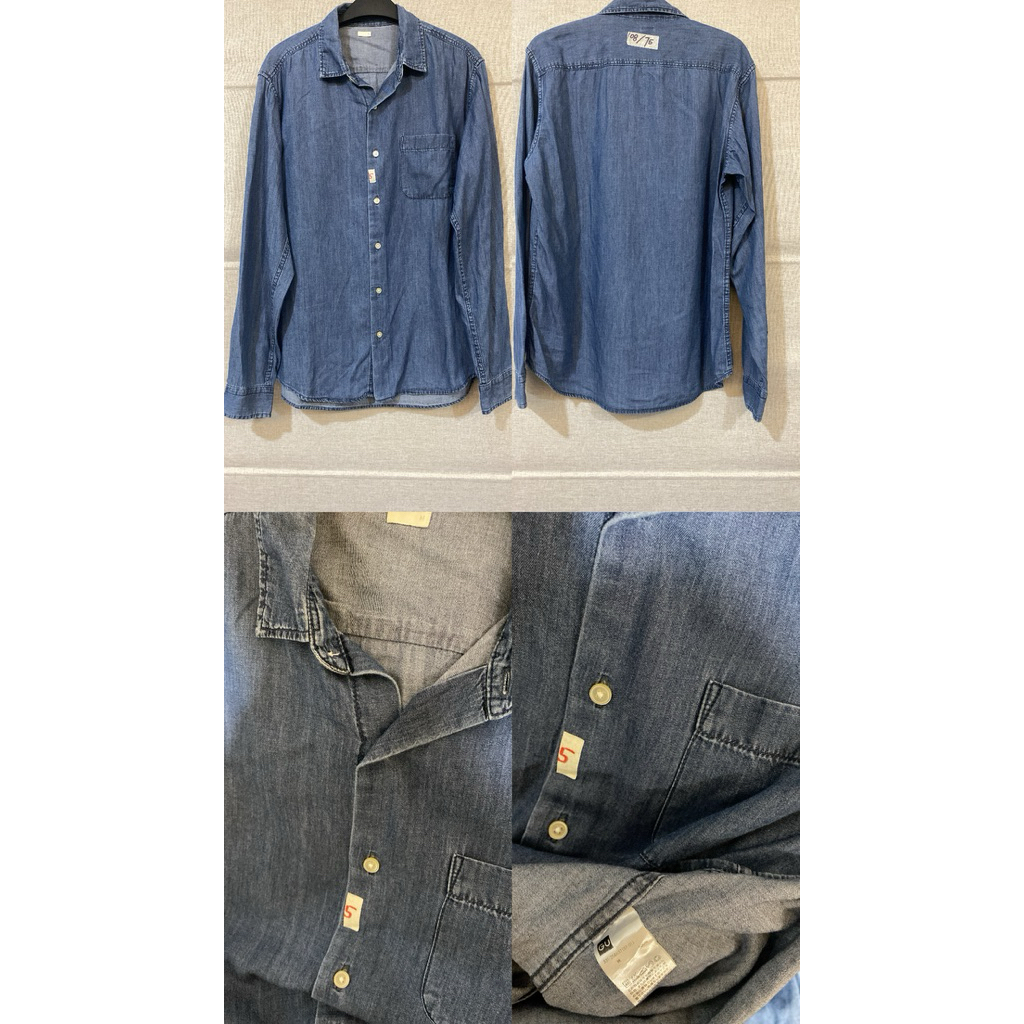 kemeja denim GU unisex