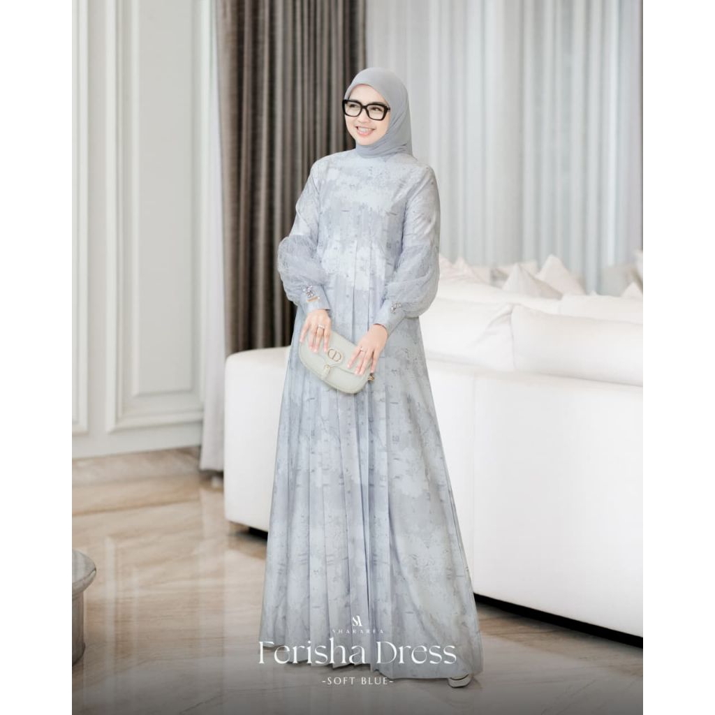 GAMIS FERISHA DRES PRINTING ABSTRACT PATTERN ( DRES SAJA ) ORIGINAL BY SHARAREA