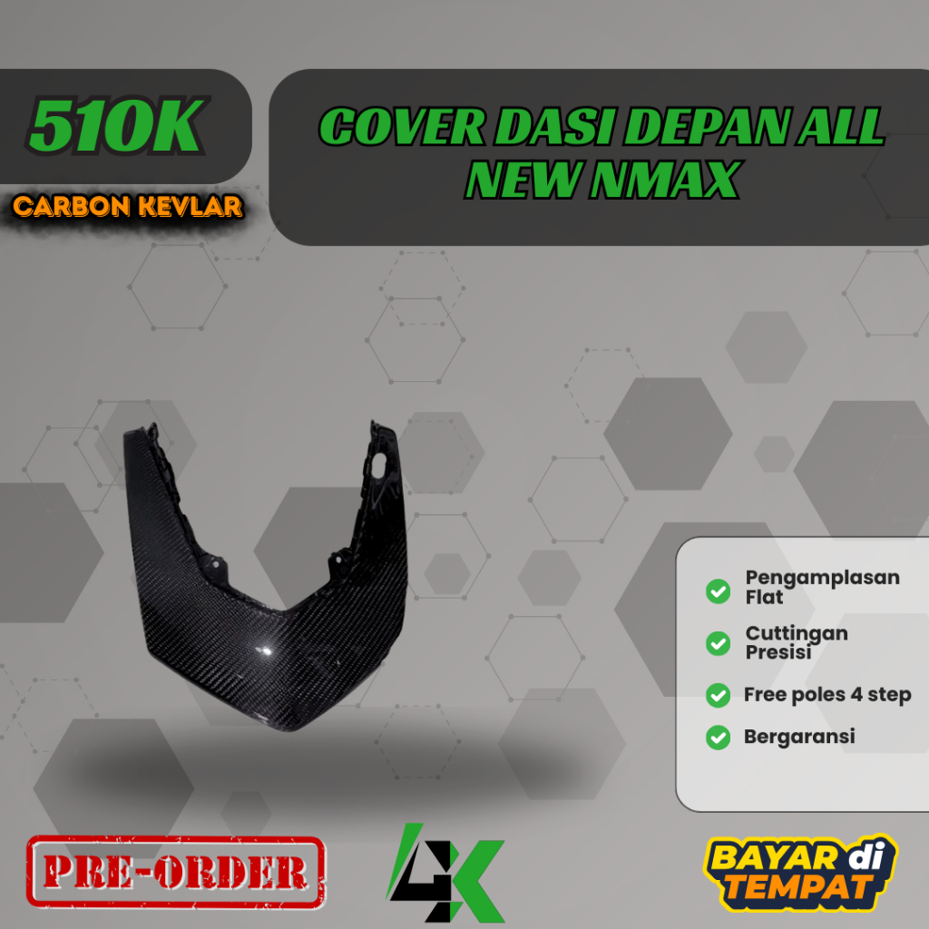 Cover Dasi Depan All New NMAX Carbon Kevlar