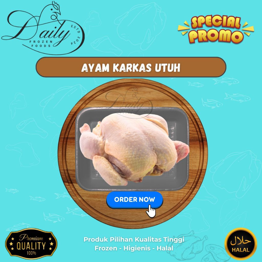 Ayam Karkas Utuh 1kg // Ayam Yamiku 1000g /// Ayam broiler frozen
