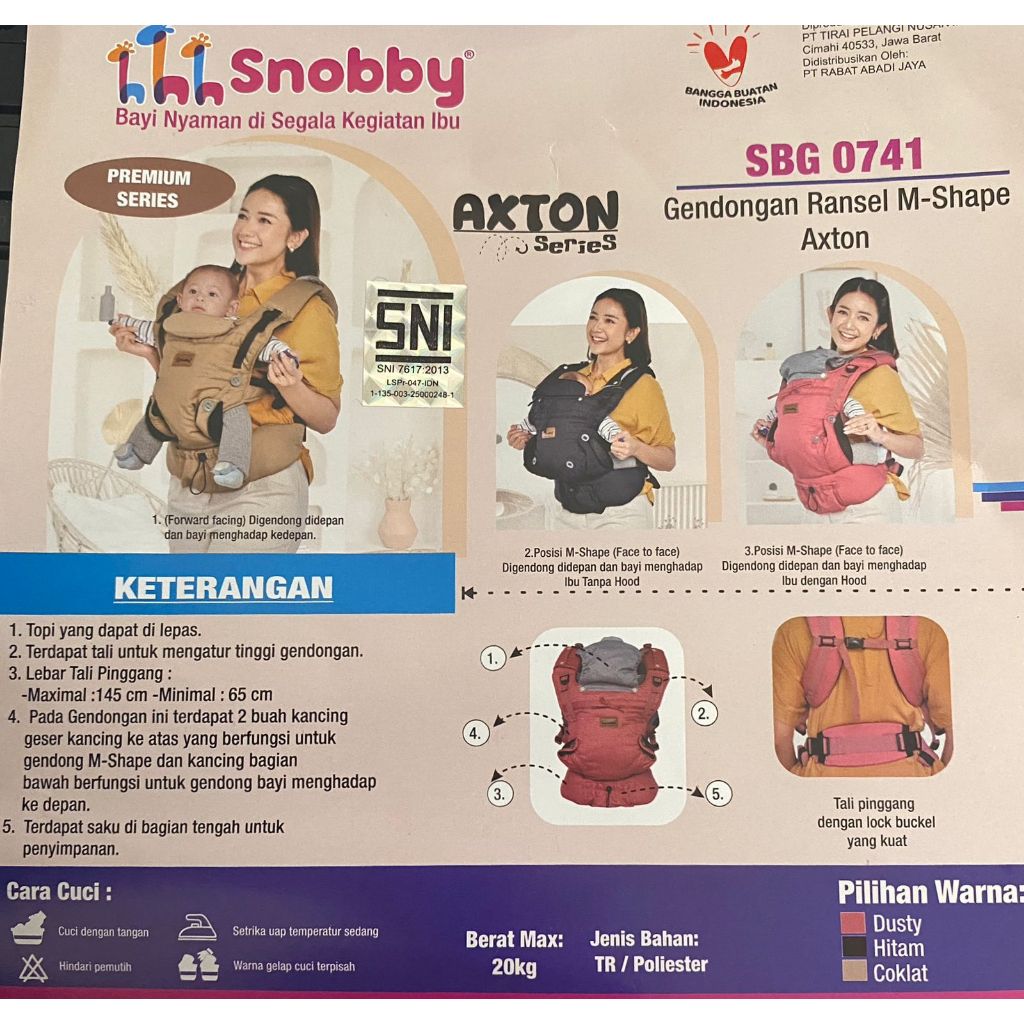 Snobby Gendongan SSC M-shape Axton Series / Gendongan M-shape