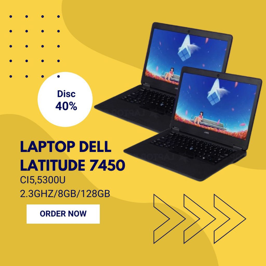 Laptop Dell Latitude 7450 Ci5 5300U 2.3GHz Ram 8GB Ssd 128GB