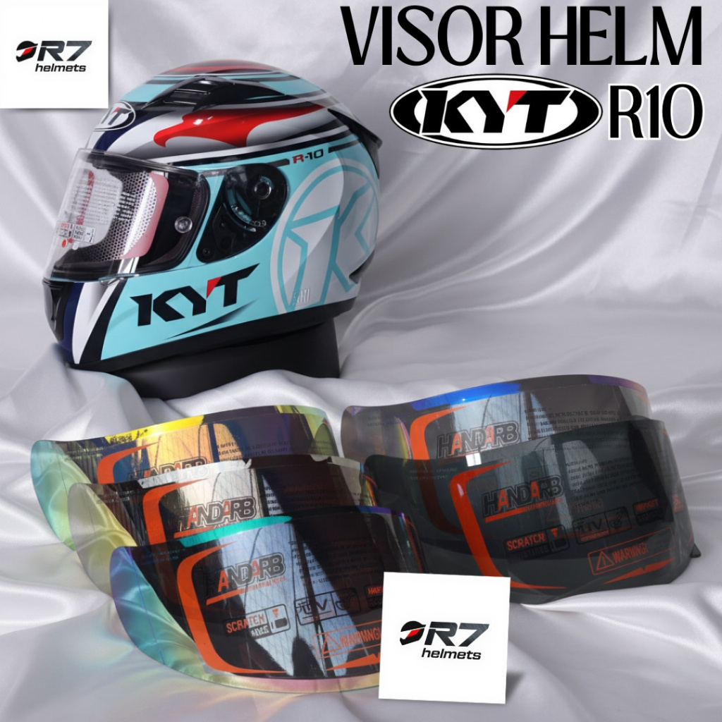 Kaca Helm Flat visor KYT R10 HANDARB iridium murah