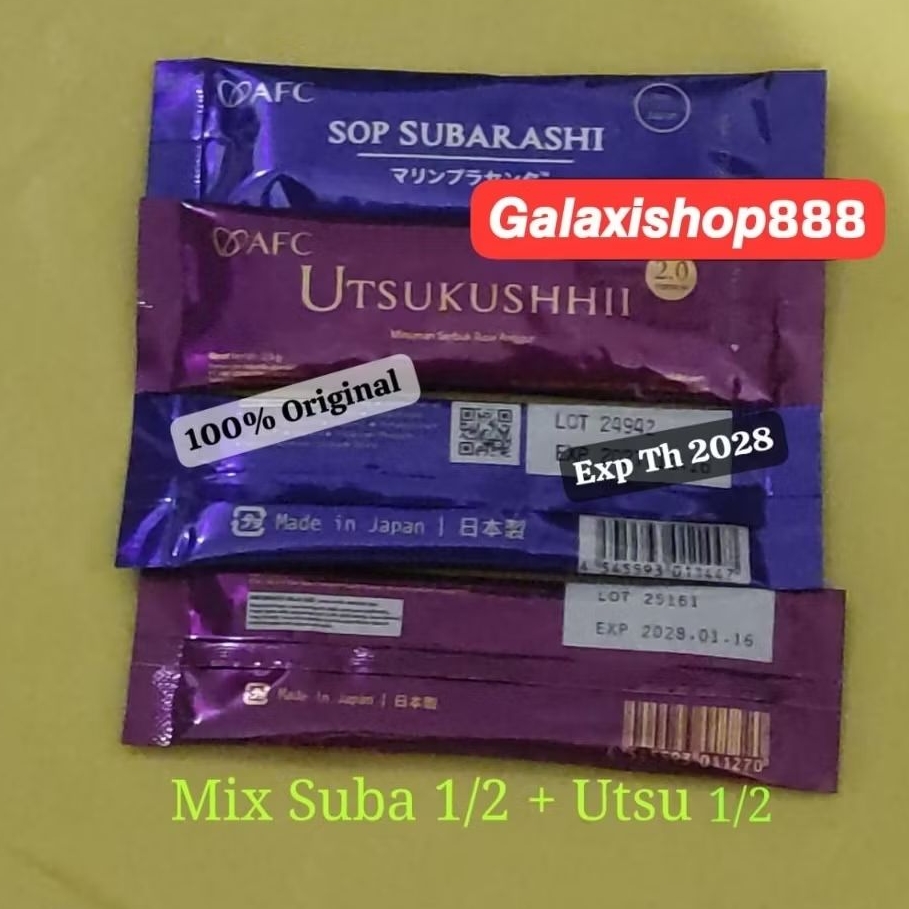 PAKET HEMAT SUBARARASHI GOLD #VERSI GOLD# + UTSUKUSHII GOLD ( = MIX 14 + 14 SACHET ) ORIGINAL AFC JA
