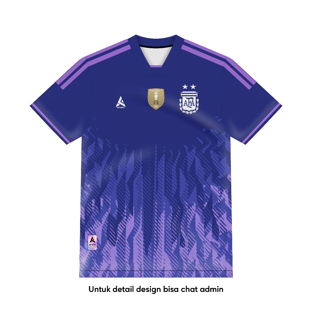 Jersey Fantasy ARGENTINA - AWAY 2022-2023 Fullprinting Atasan - ATHLETIC RUN SPORTWEAR