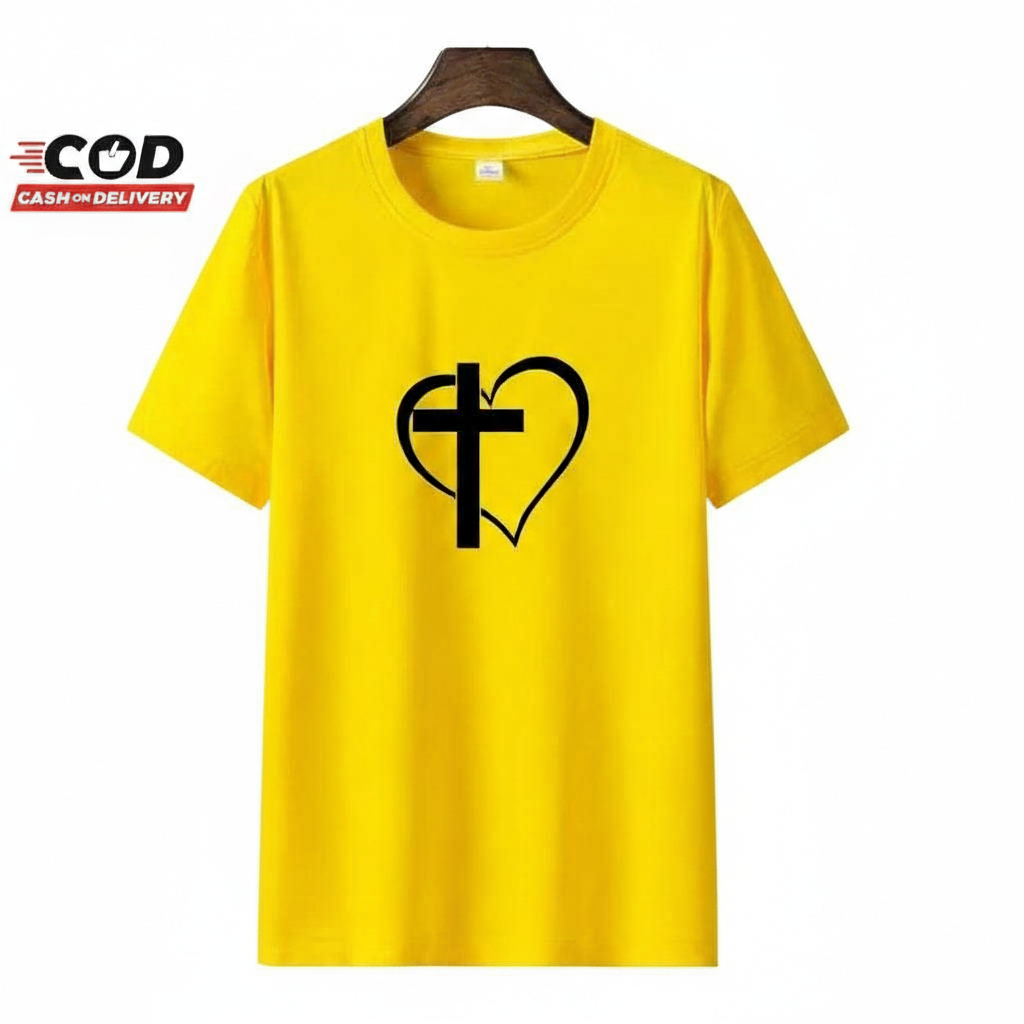 KAOS ROHANI SALIB HATI / BAJU ROHANI KRISTEN / BAJU SALIB / KAOS WANITA / KAOS DISTRO ROHANI