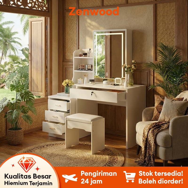 Meja Rias Aesthetic Meja Rias Led Meja Rias Lampu Meja Rias Kaca Sliding Minimalis