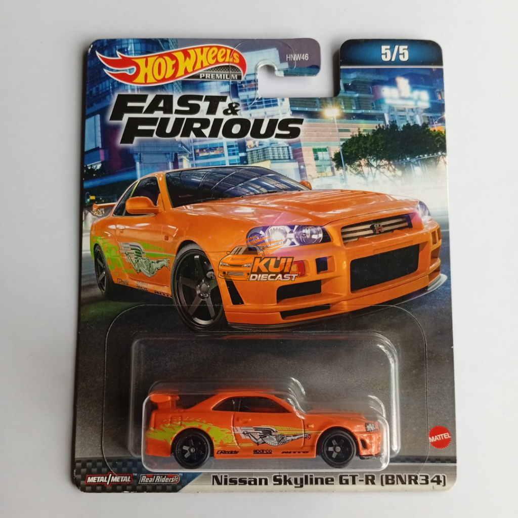 Hot Wheels Premium Fast & Furious Nissan Skyline GT-R (BNR34) Orange