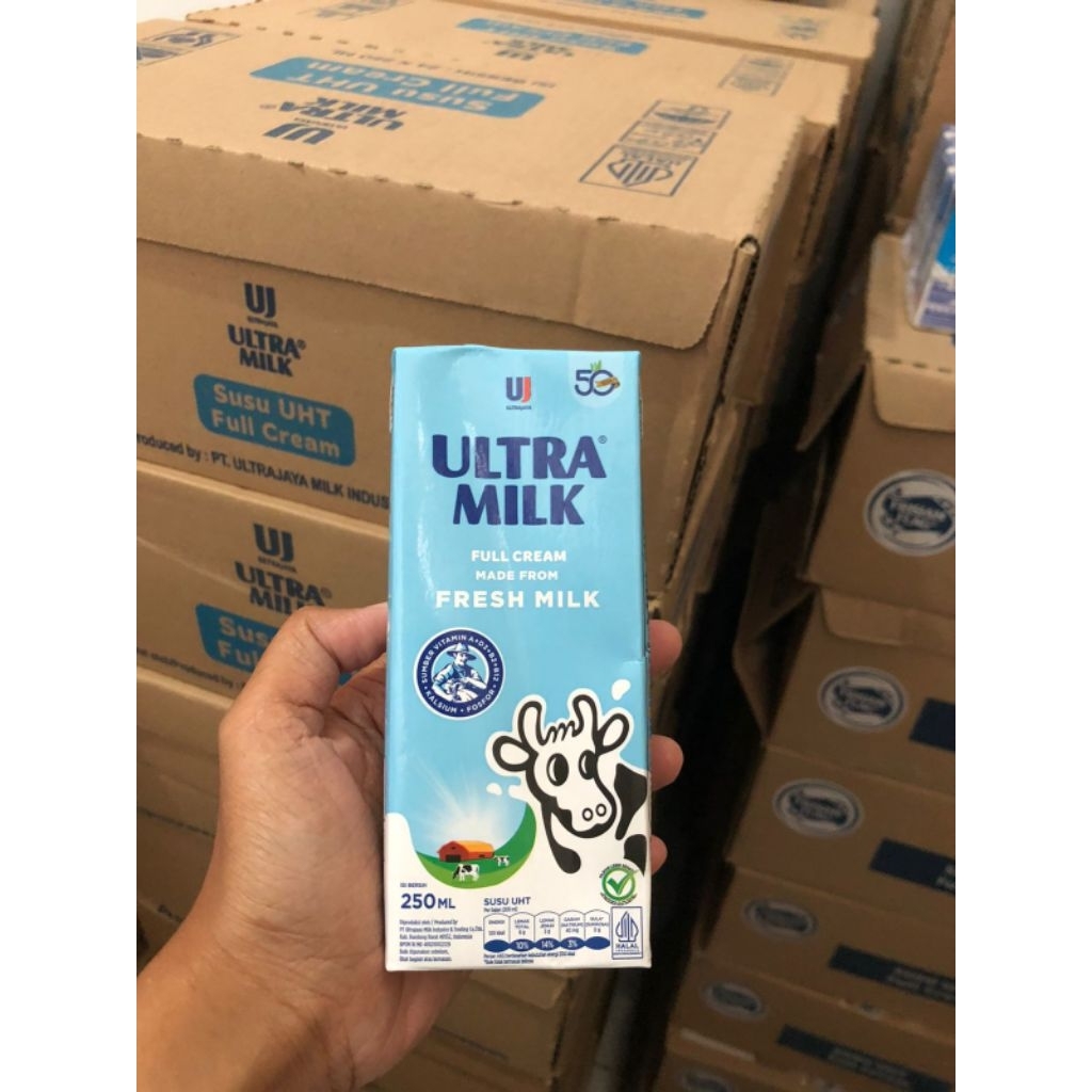 Susu UHT Ultra Milk 250ml 1 dus isi 24 palembang