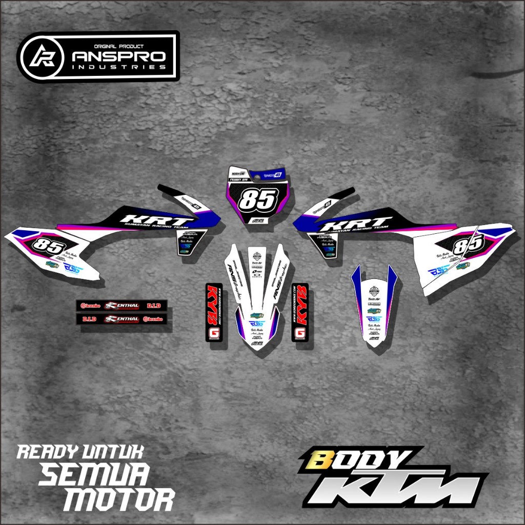 DECAL KTM 85/250 FULL BODY STIKER PELINDUNG BODY MOTOR KTM 85/250 FREE REQUEST