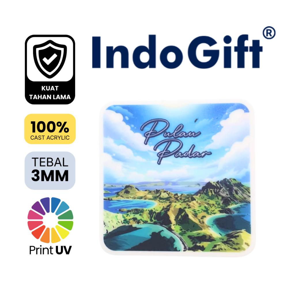 IndoGift Magnet Kulkas Tipe 01 Labuan Bajo Souvenir Tempelan Kulkas Dekorasi Rumah Hiasan Aesthetic