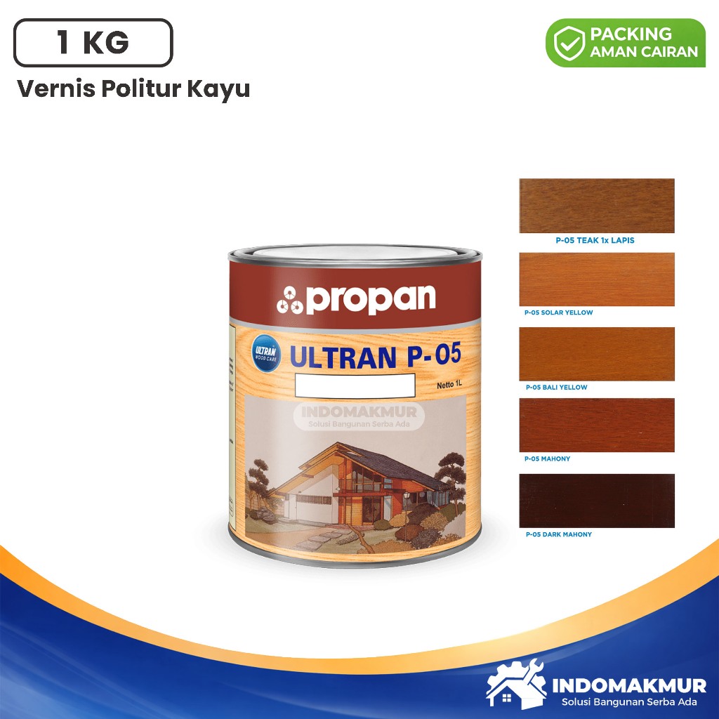INDOMAKMUR Propan Ultran P-05 Cat Plitur Kayu / Cat Pelapis Kayu Ultran Yunior P-05/ Clear / Solar Y